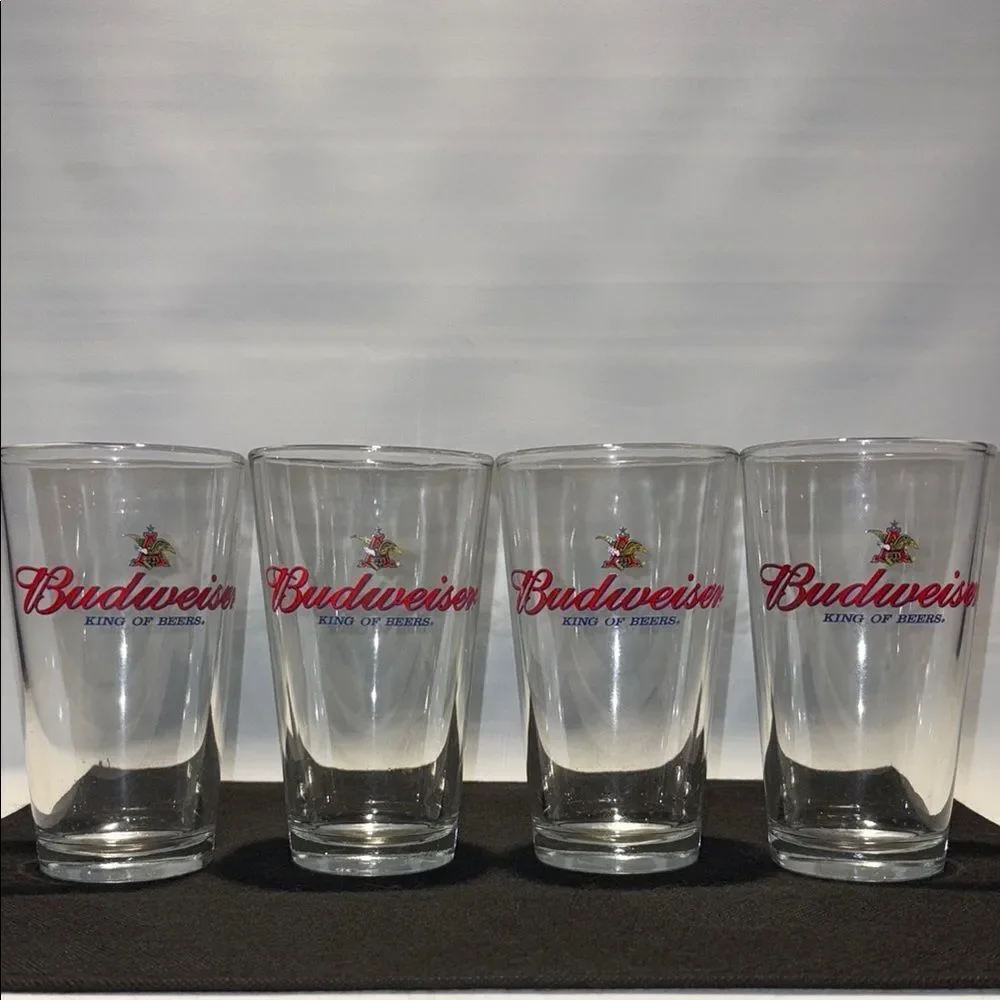 Budweiser Red Logo pint Glass Set